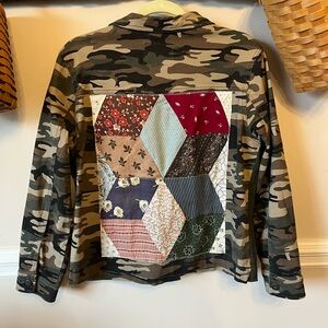 Patchwork Handmade Quilted Quilt Camo Jacket M